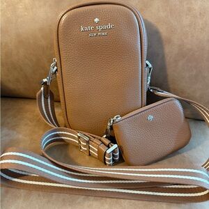 Kate Spade Tan Crossbody Bag with Interior Pockets